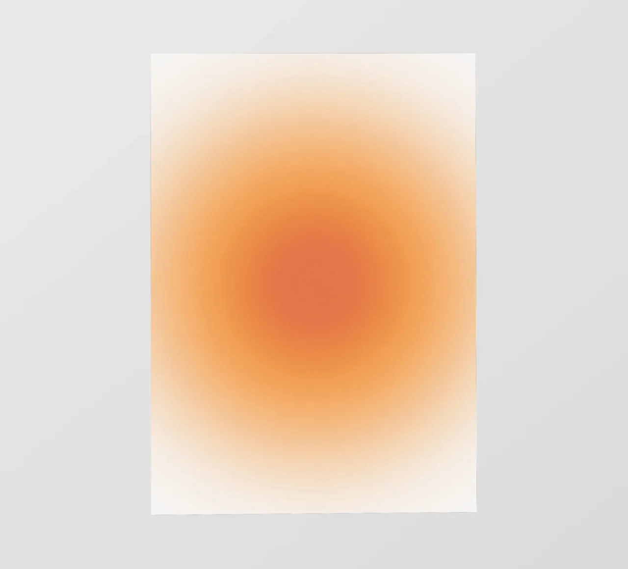 Warm koraal Aura kleurverloop abstracte kunstdruk pvc-zeil van dawnthesea