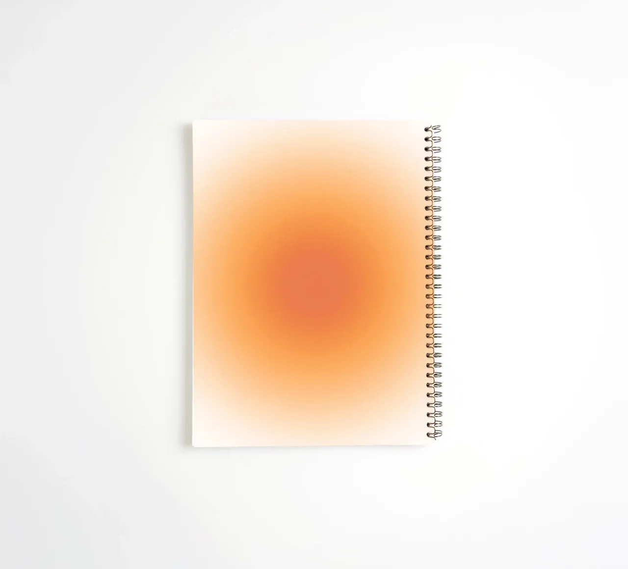 Warm Coral Aura Gradient Abstract Art Print spiral notebook by dawnthesea