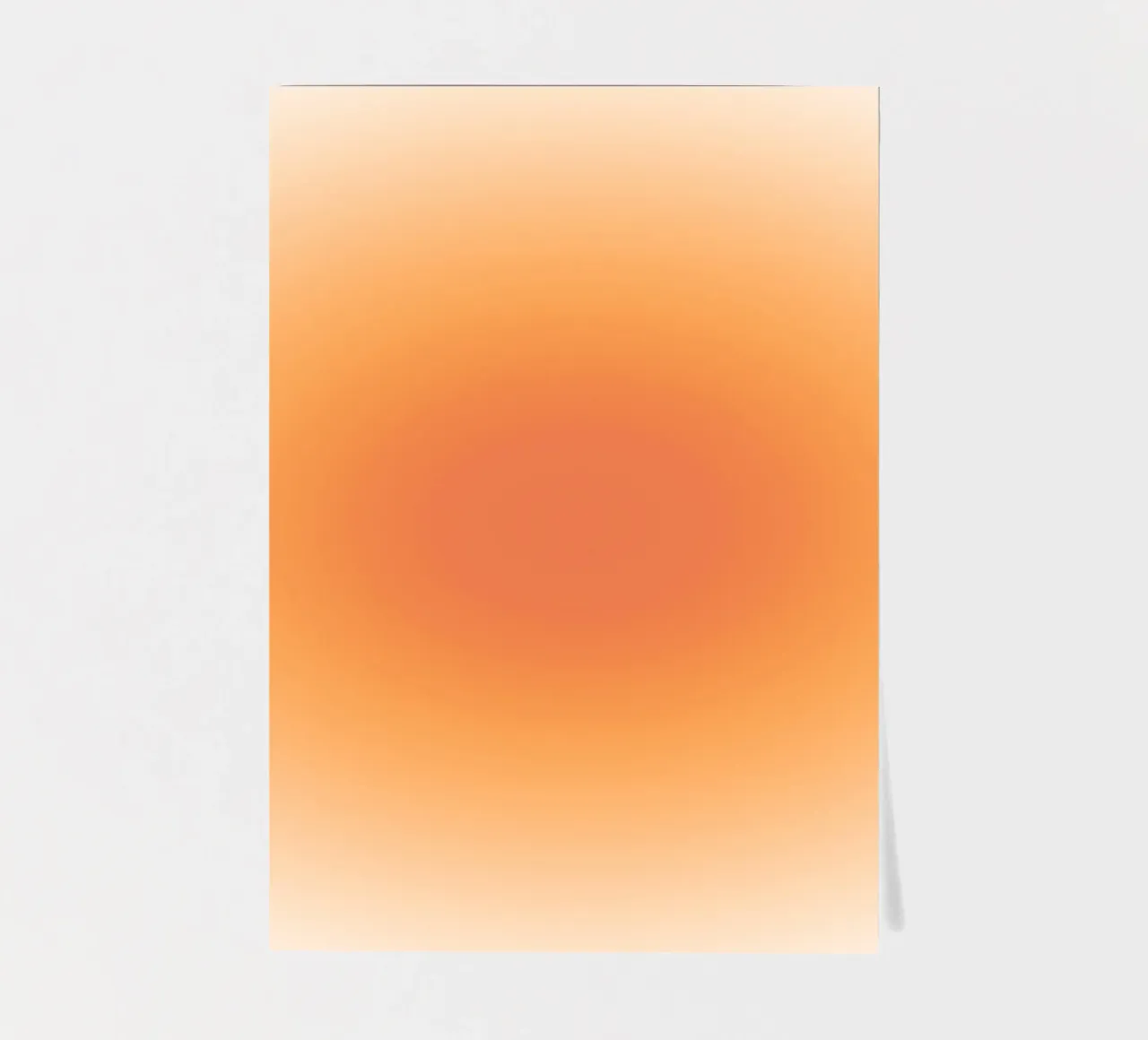 Corail chaud Aura Gradient Abstract Art Print planche autocollant de dawnthesea