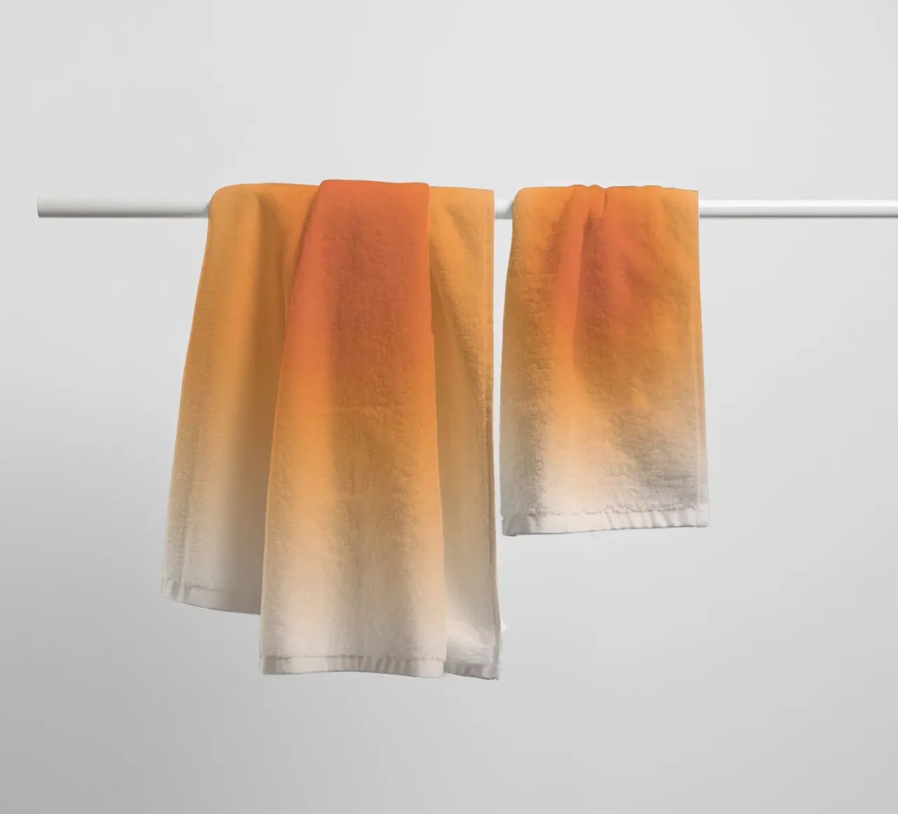 Corail chaud Aura Gradient Abstract Art Print serviette de bain de dawnthesea