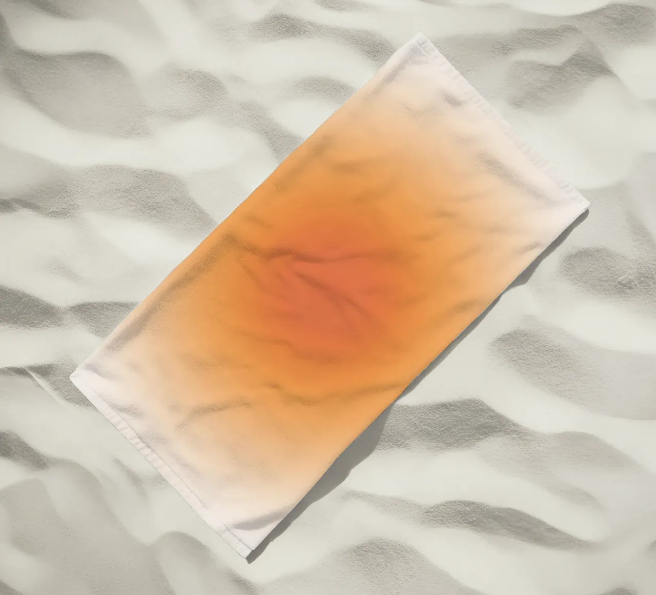 Warm koraal Aura kleurverloop abstracte kunstdruk strandhanddoek van dawnthesea
