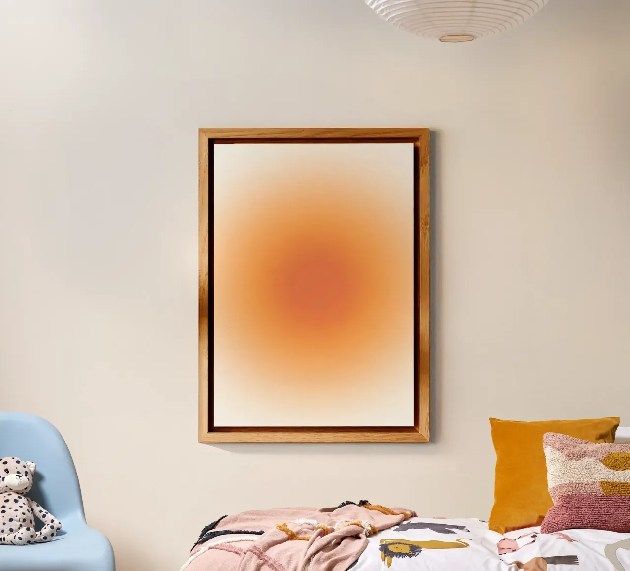 Corail chaud Aura Gradient Abstract Art Print alu dibond de dawnthesea