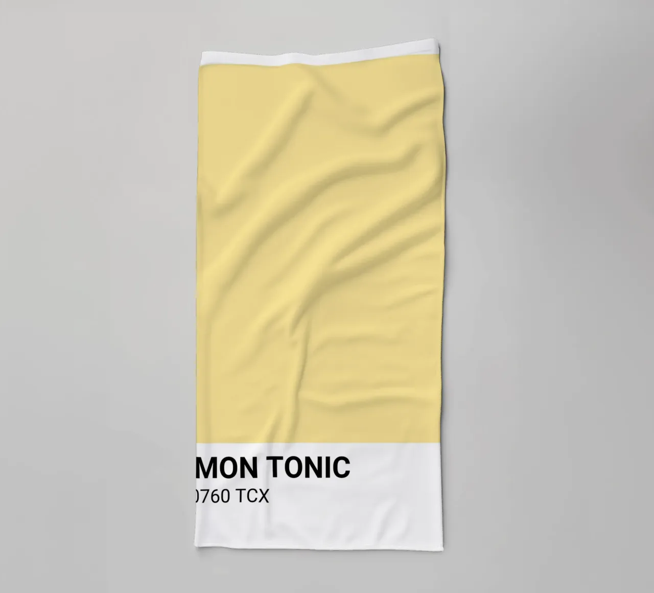 Lemon Tonic Pantone Color Block Minimalist Art towel by dawnthesea