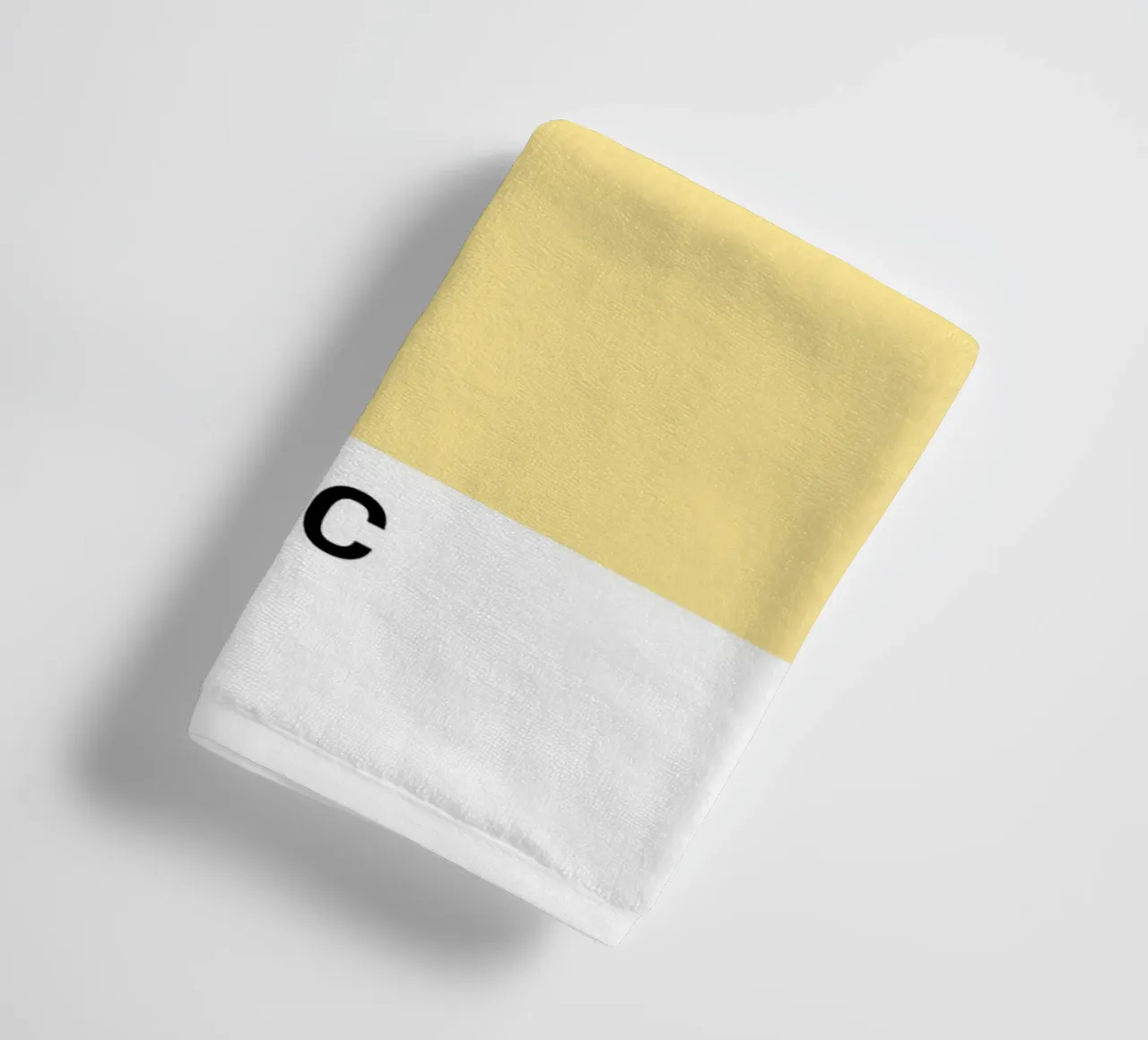 Lemon Tonic Pantone Color Block Minimalist Art towel by dawnthesea