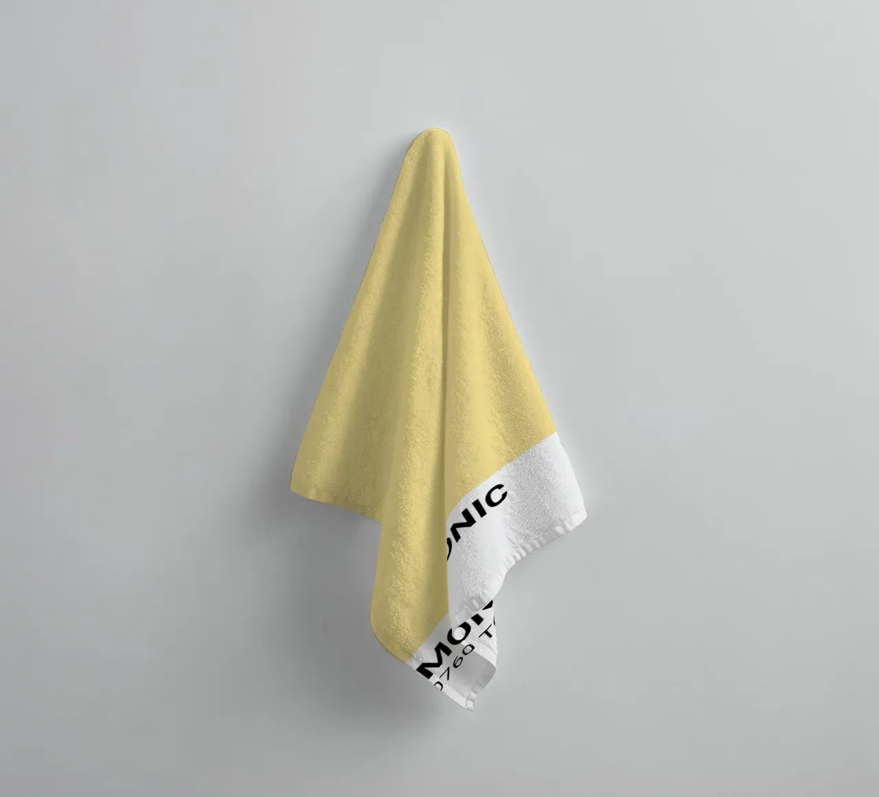 Lemon Tonic Pantone Color Block Minimalist Art towel by dawnthesea
