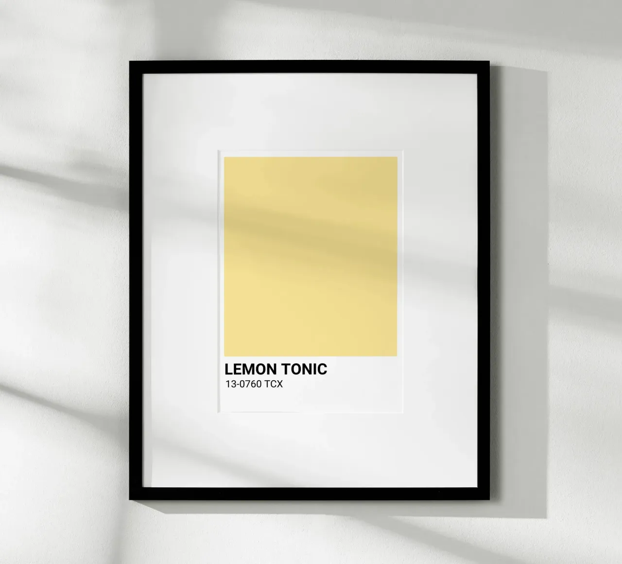 Lemon Tonic Pantone Farbblock Minimalistische Kunst Poster von dawnthesea