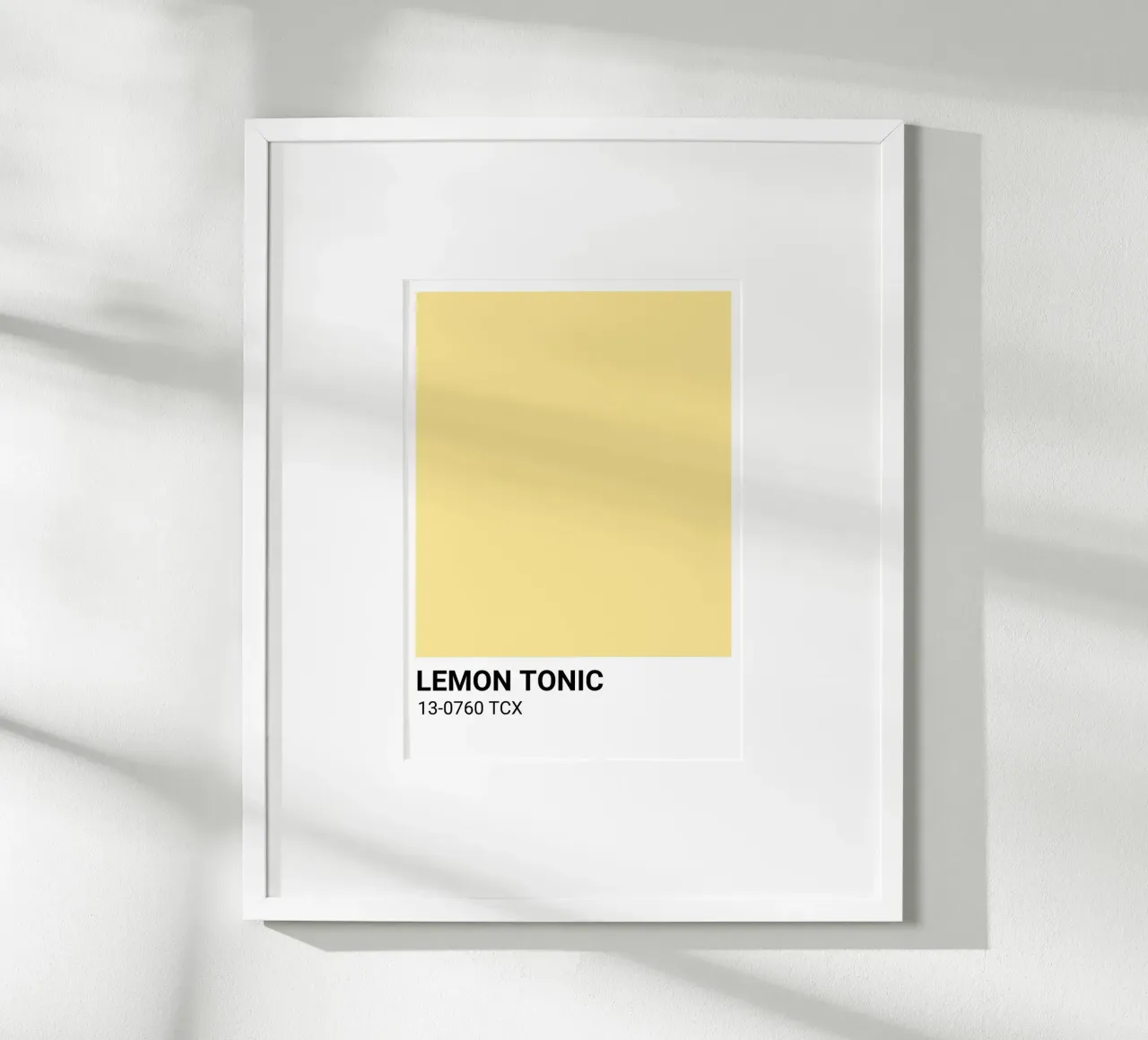 Lemon Tonic Pantone Farbblock Minimalistische Kunst Poster von dawnthesea