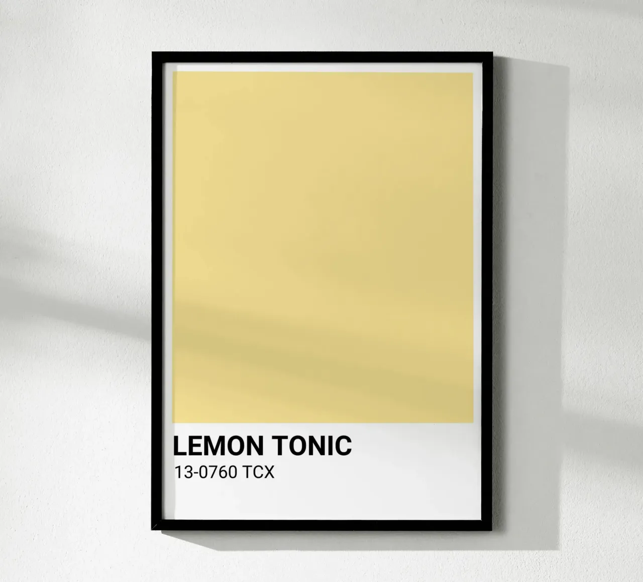 Lemon Tonic Pantone Farbblock Minimalistische Kunst Poster von dawnthesea