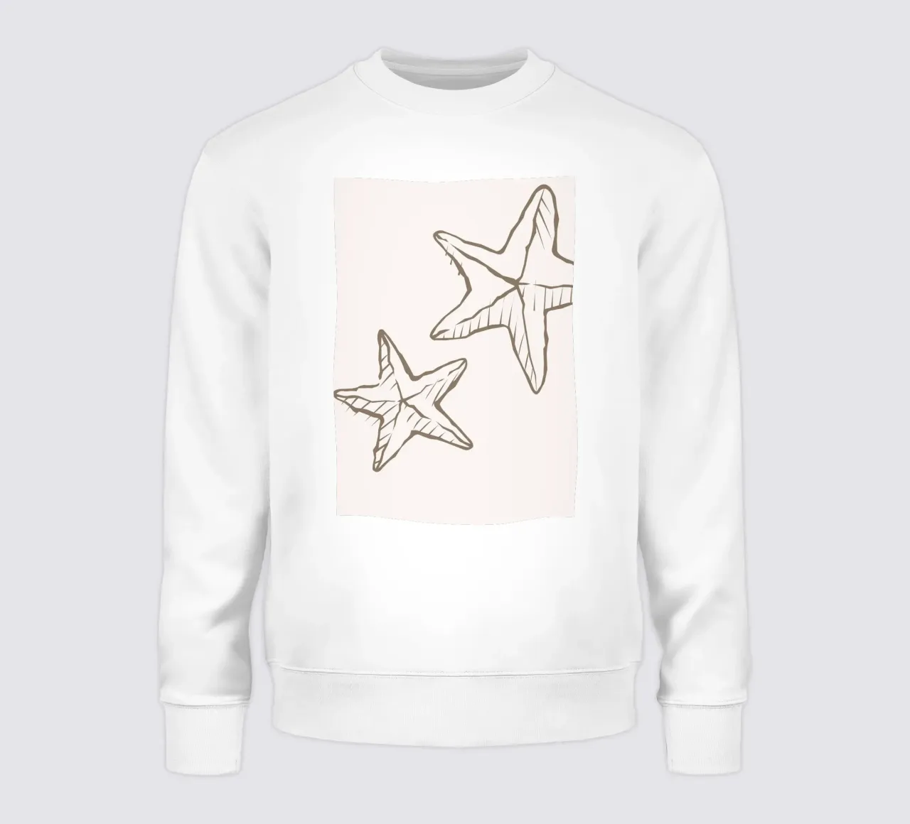Schizzo di stella marina Boho Coastal Minimalist Art felpa da dawnthesea