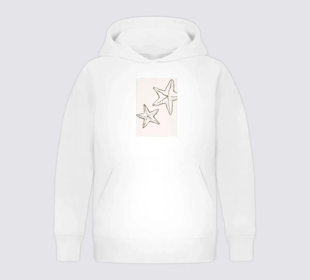 Starfish Sketch Boho Coastal Minimalist Art kids hoodie by dawnthesea