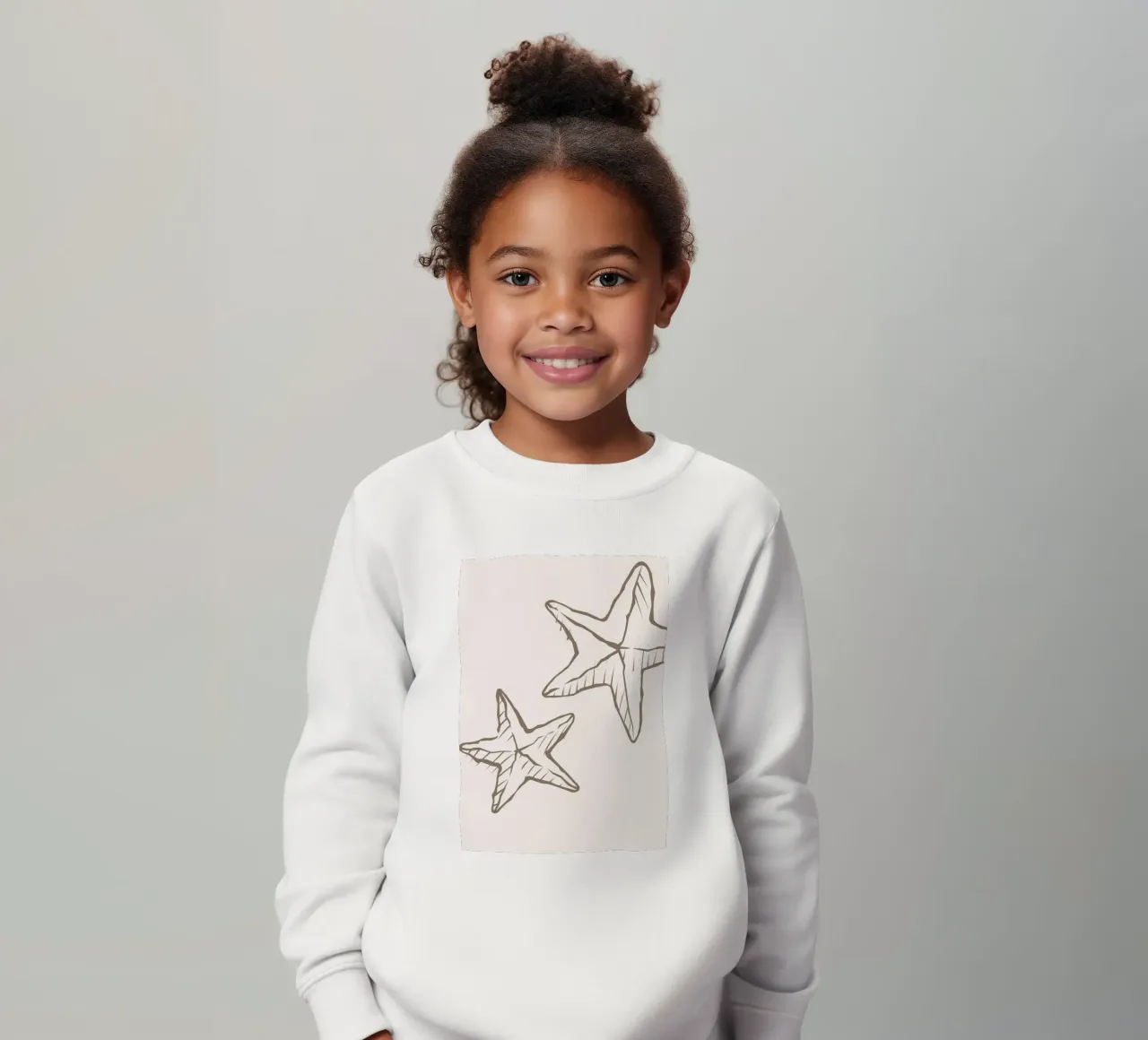 Schizzo di stella marina Boho Coastal Minimalist Art felpa bambino da dawnthesea