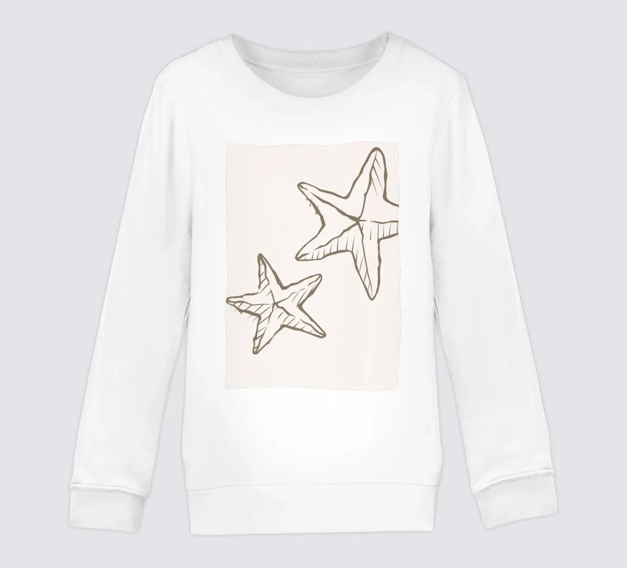 Schizzo di stella marina Boho Coastal Minimalist Art felpa bambino da dawnthesea