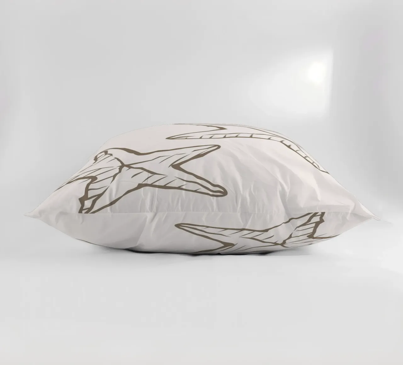 Schizzo di stella marina Boho Coastal Minimalist Art cuscino da dawnthesea