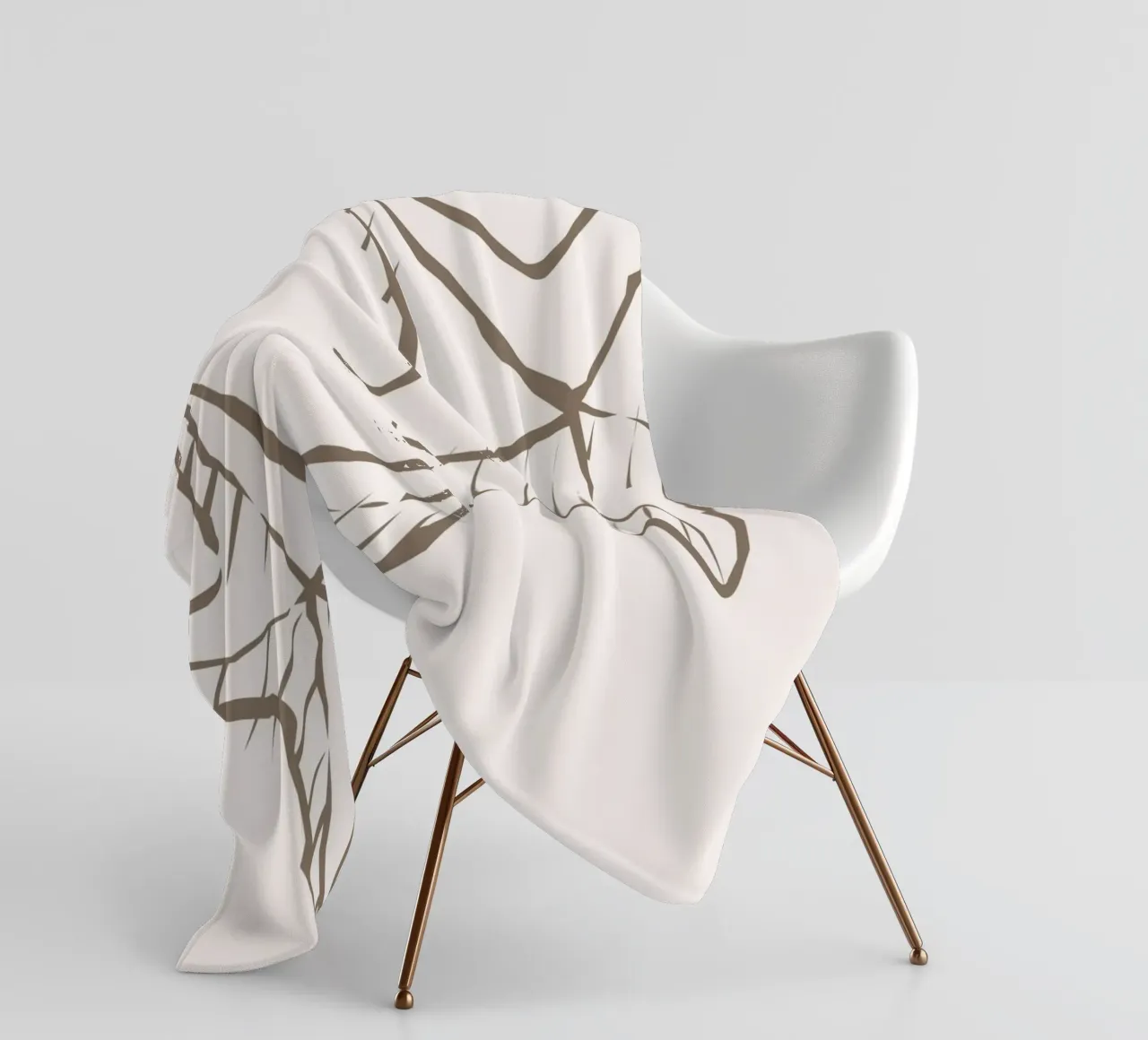 Schizzo di stella marina Boho Coastal Minimalist Art coperta in pile da dawnthesea