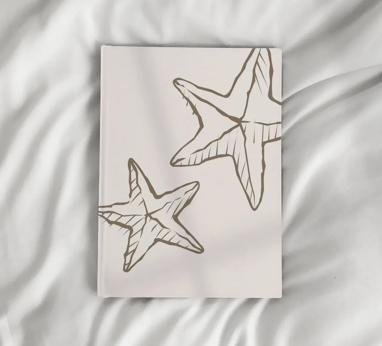 Starfish Sketch Boho Coastal Minimalist Art notebook by dawnthesea