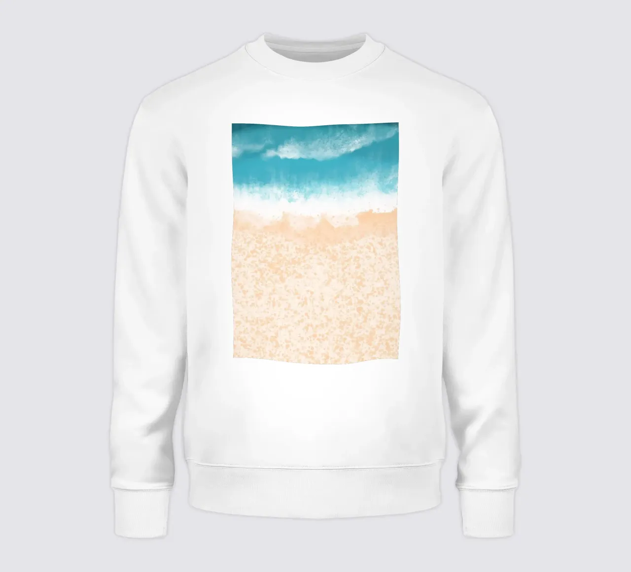 Art abstrait de la plage, vue du dessus, de l'océan et du sable sweat de dawnthesea