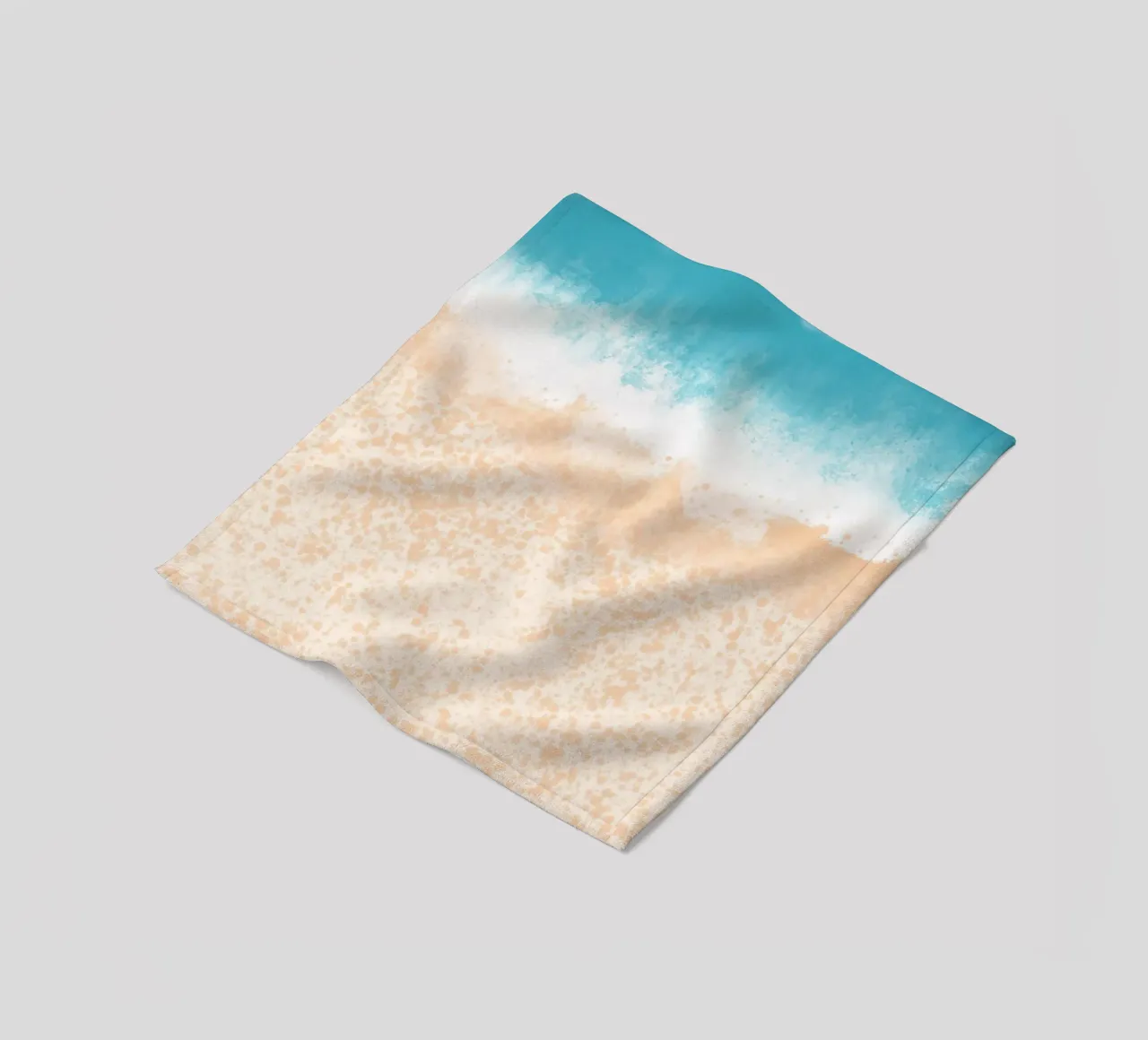 Art abstrait de la plage, vue du dessus, de l'océan et du sable plaid polaire de dawnthesea