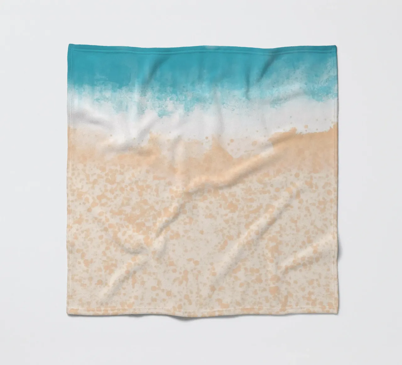 Art abstrait de la plage, vue du dessus, de l'océan et du sable plaid polaire de dawnthesea