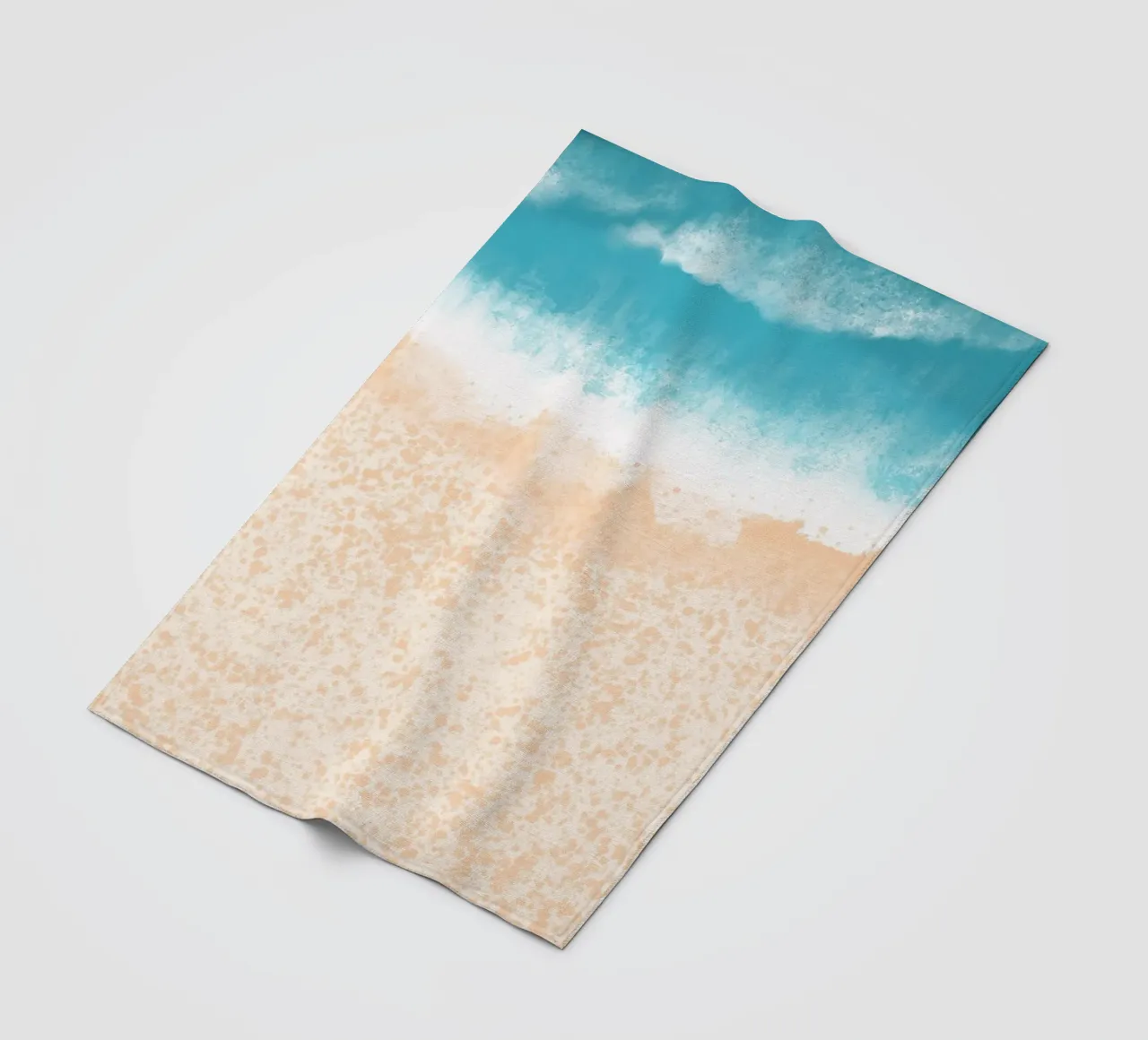 Art abstrait de la plage, vue du dessus, de l'océan et du sable plaid polaire de dawnthesea