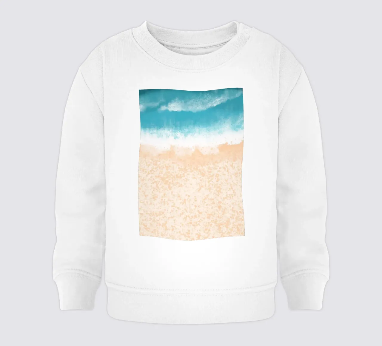 Spiaggia astratta Vista dall'alto Arte della sabbia dell'oceano felpa neonato da dawnthesea