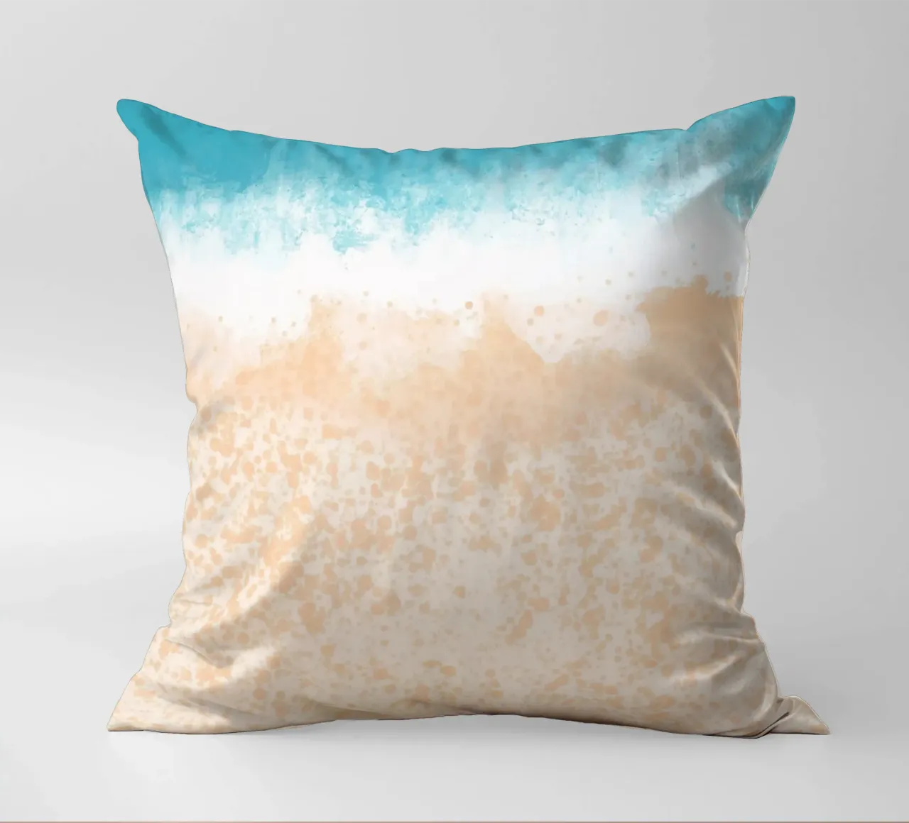 Art abstrait de la plage, vue du dessus, de l'océan et du sable coussin de dawnthesea