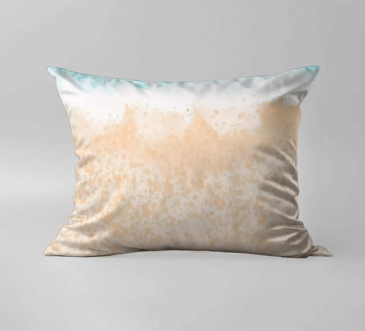 Art abstrait de la plage, vue du dessus, de l'océan et du sable coussin de dawnthesea