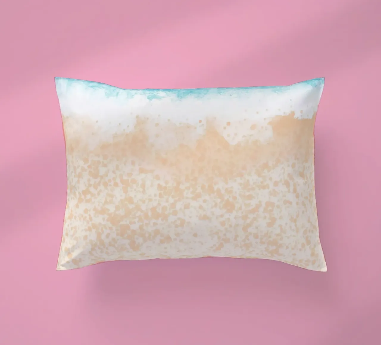 Art abstrait de la plage, vue du dessus, de l'océan et du sable coussin de dawnthesea