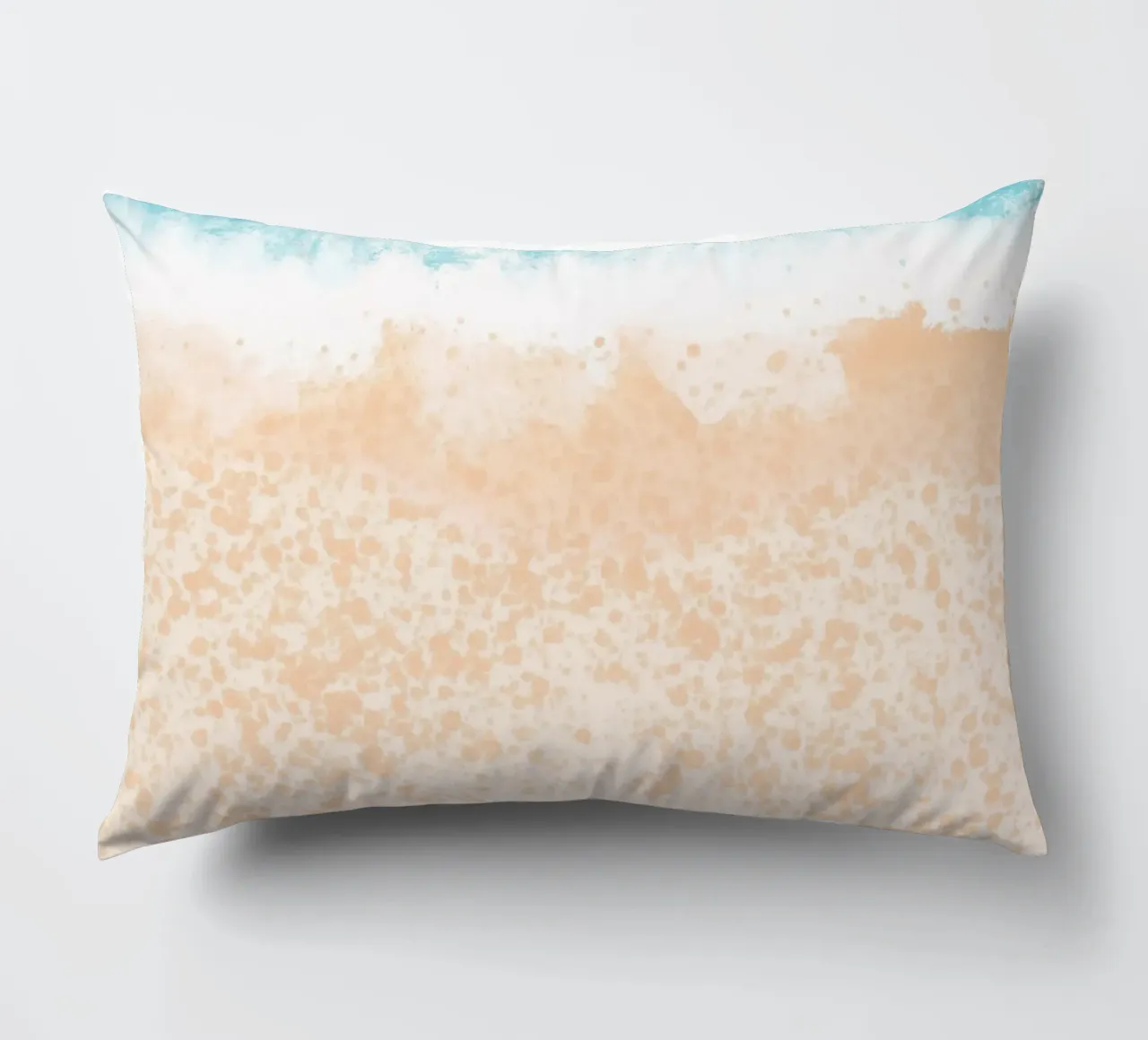 Art abstrait de la plage, vue du dessus, de l'océan et du sable coussin de dawnthesea