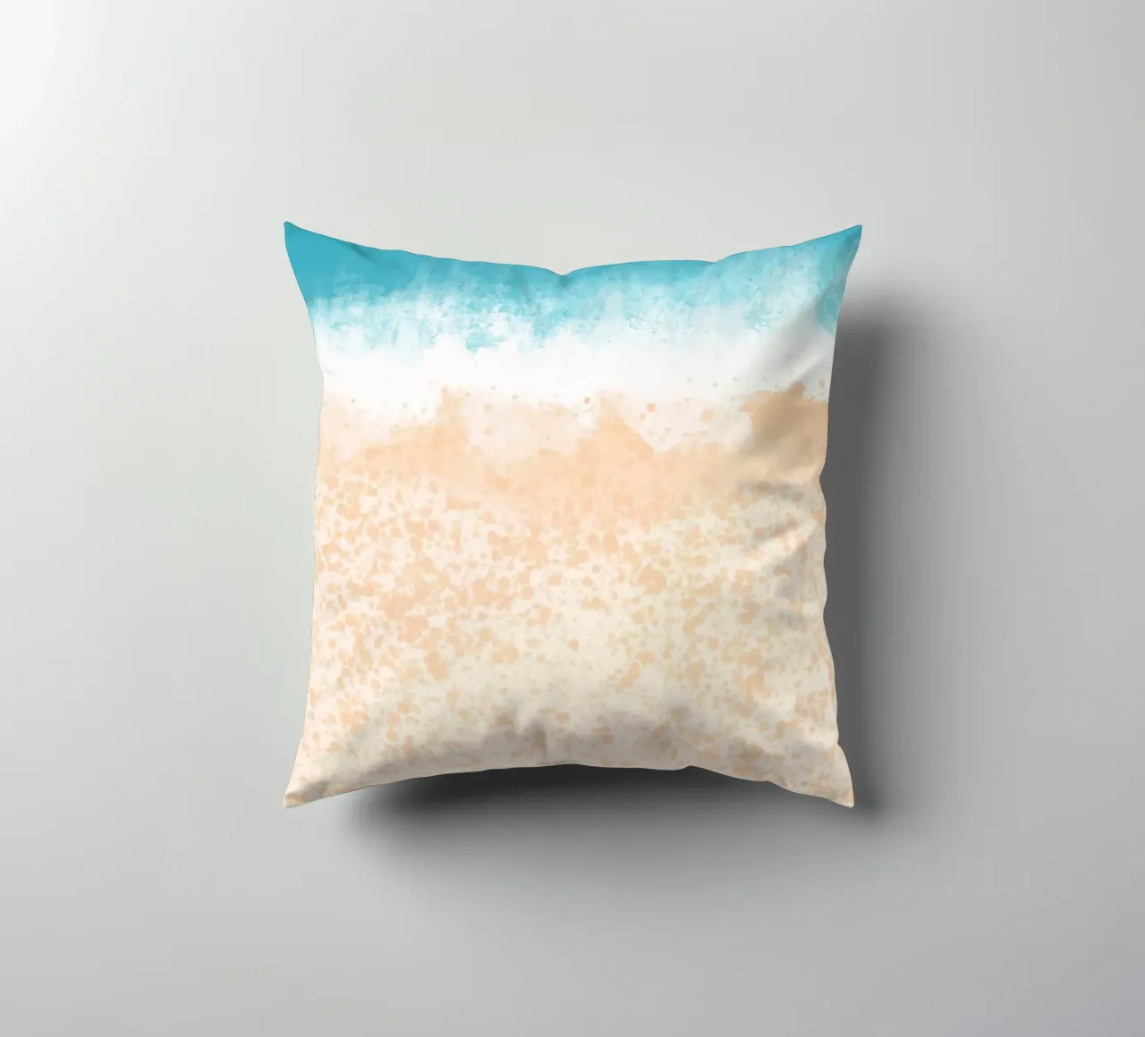 Art abstrait de la plage, vue du dessus, de l'océan et du sable coussin de dawnthesea