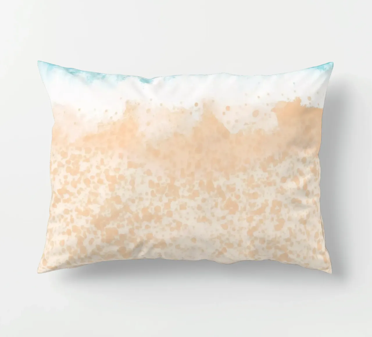 Art abstrait de la plage, vue du dessus, de l'océan et du sable coussin de dawnthesea