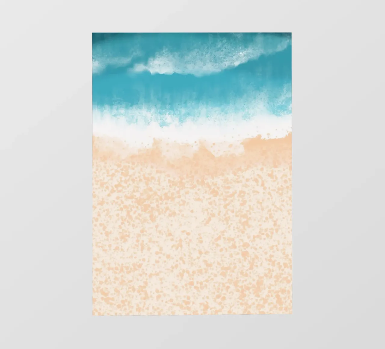 Art abstrait de la plage, vue du dessus, de l'océan et du sable bâche pvc de dawnthesea