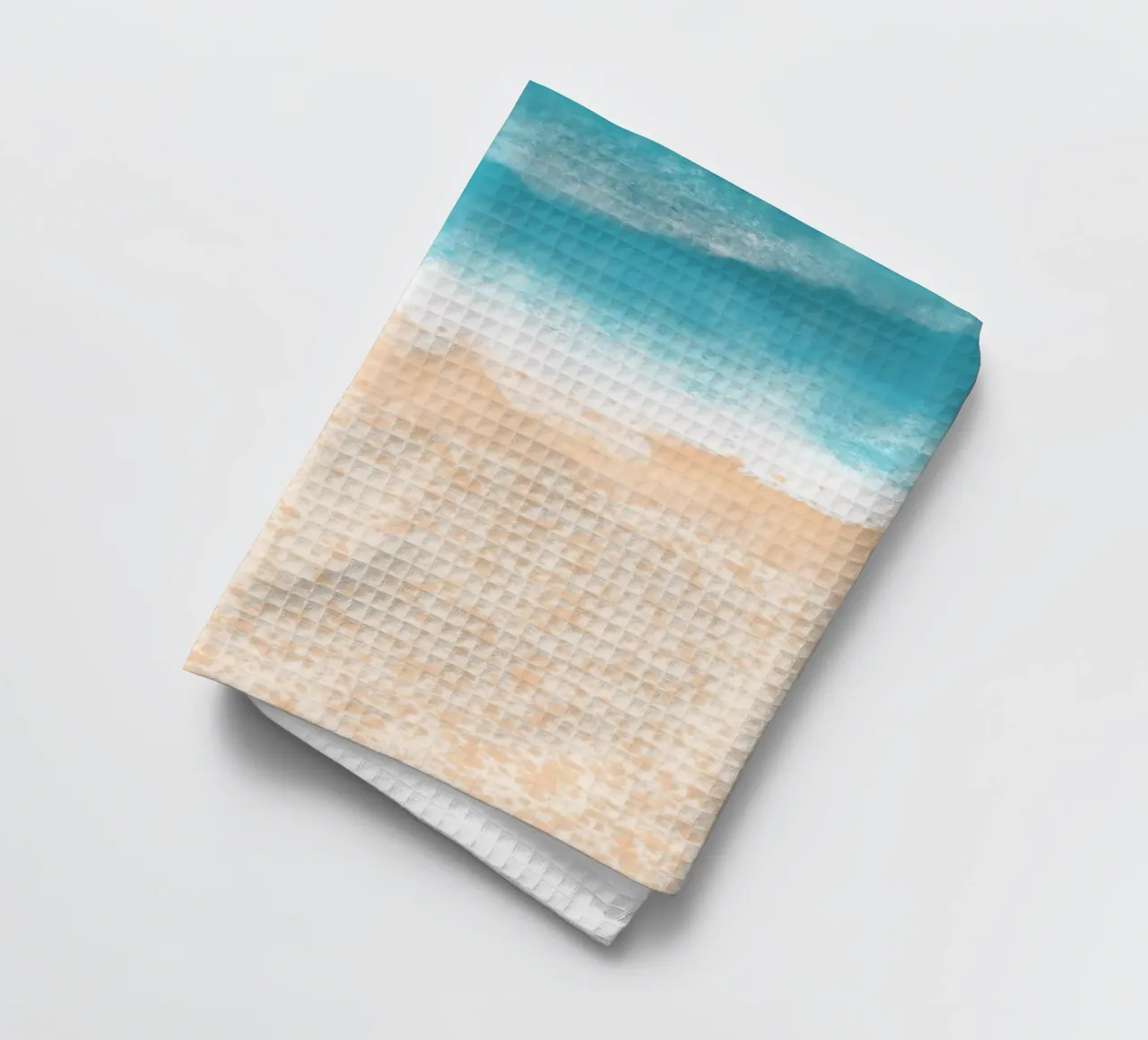 Art abstrait de la plage, vue du dessus, de l'océan et du sable torchon de dawnthesea