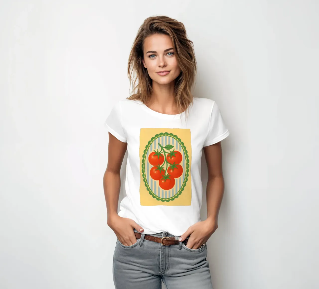 The Tomatoes women's fitted t-shirt by Gypsy Galleria