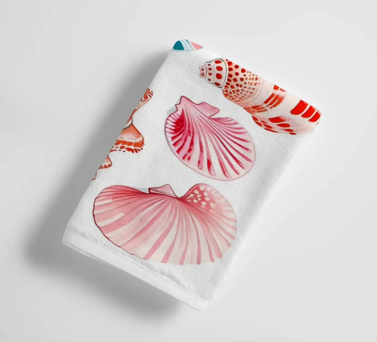 Vibrant Seashell Collection Acuarela costera toalla de baño de dawnthesea