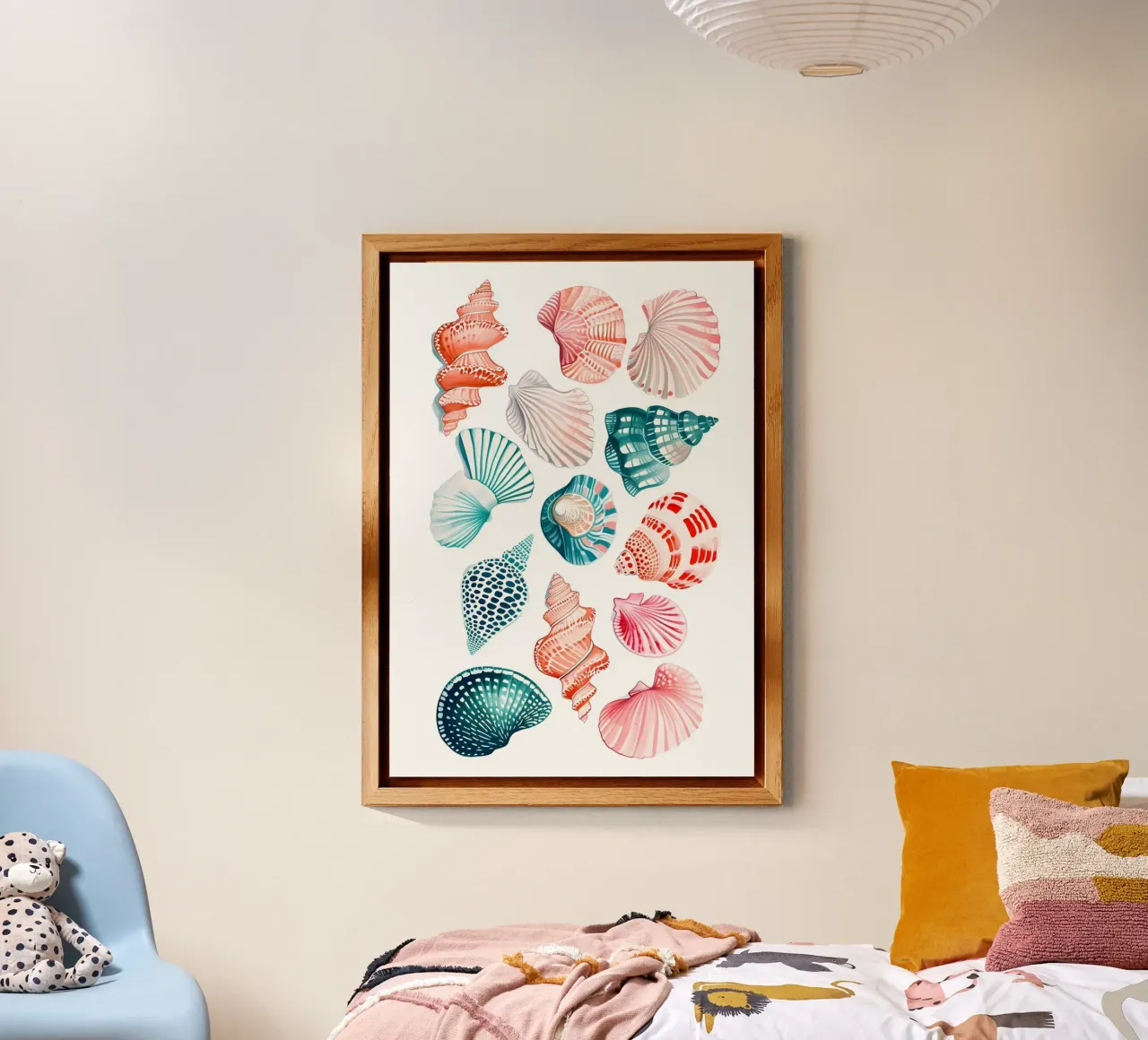 Vibrant Seashell Collection Acuarela costera placa de forex de dawnthesea