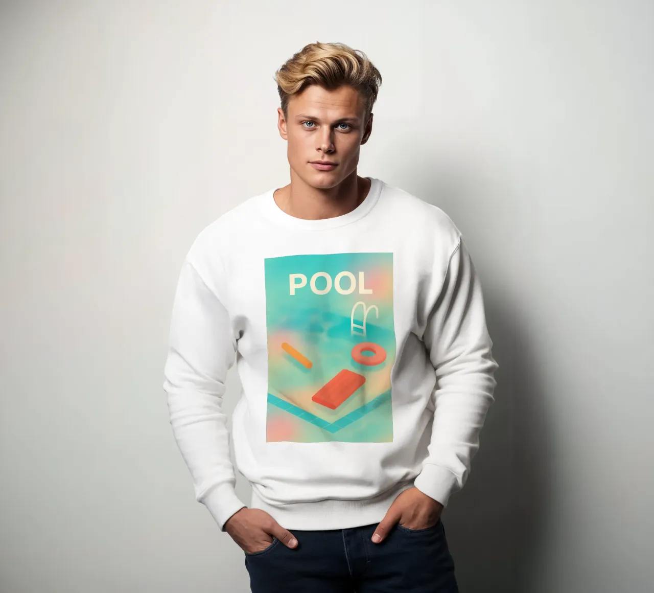 PISCINA - Galleggiante gioia di vivere felpa da JETLAG | affiches voyage