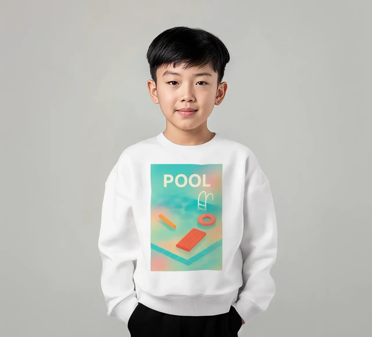 PISCINA - Galleggiante gioia di vivere felpa bambino da JETLAG | affiches voyage