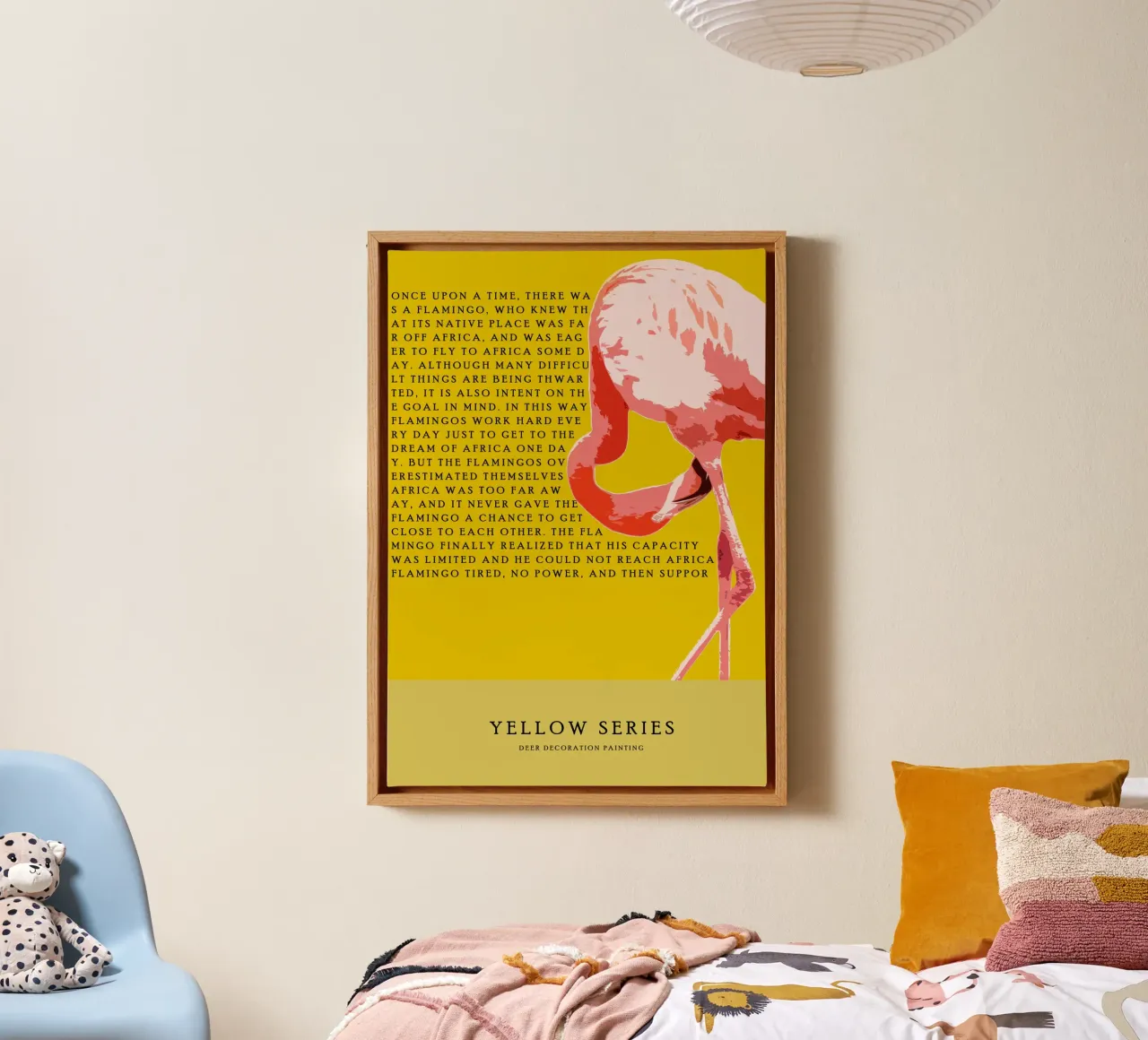 yellow series canvas met Baklijst van vintageshop
