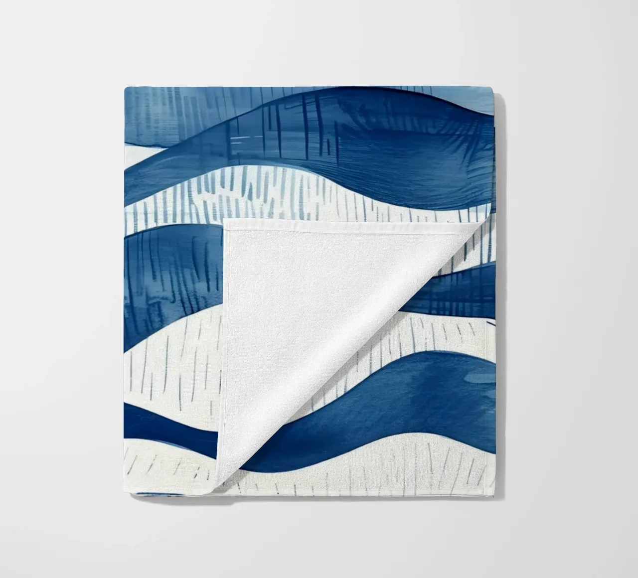 Indigo Waves Abstract Ocean Pattern Art toalla de playa de dawnthesea