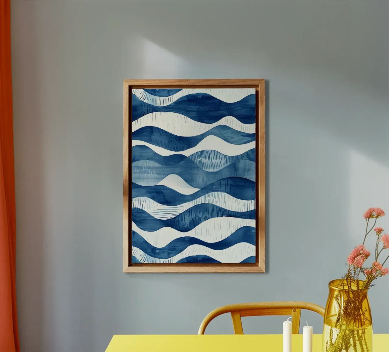 Indigo Waves Abstract Ocean Pattern Art placa de forex de dawnthesea