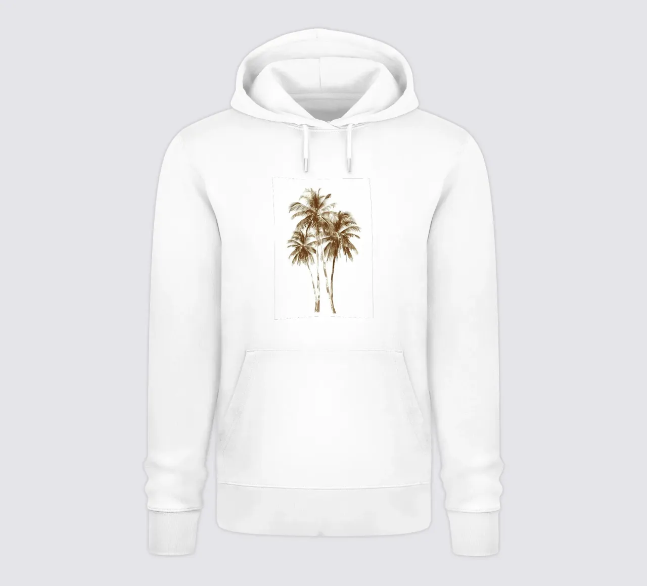 Sepia Palm Tree Trio Tropical Minimalist Art hoodie by dawnthesea