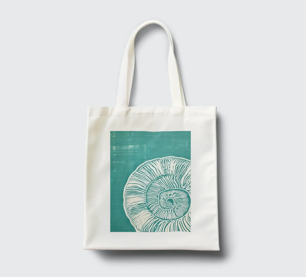Concha en espiral Impresión abstracta costera tote bag de dawnthesea