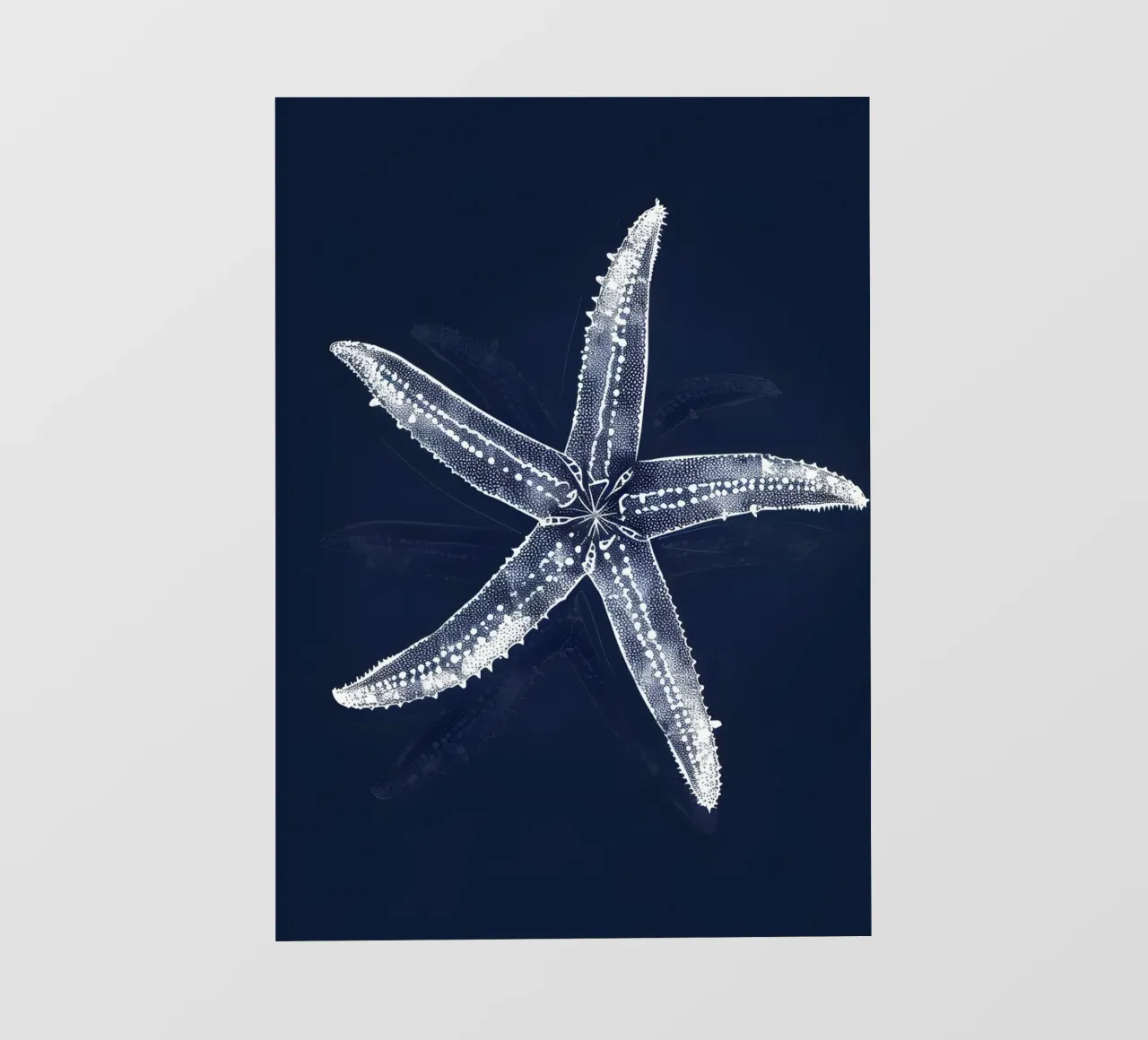 Starfish Blueprint Navy Blue Nautical Decor pvc cover by dawnthesea