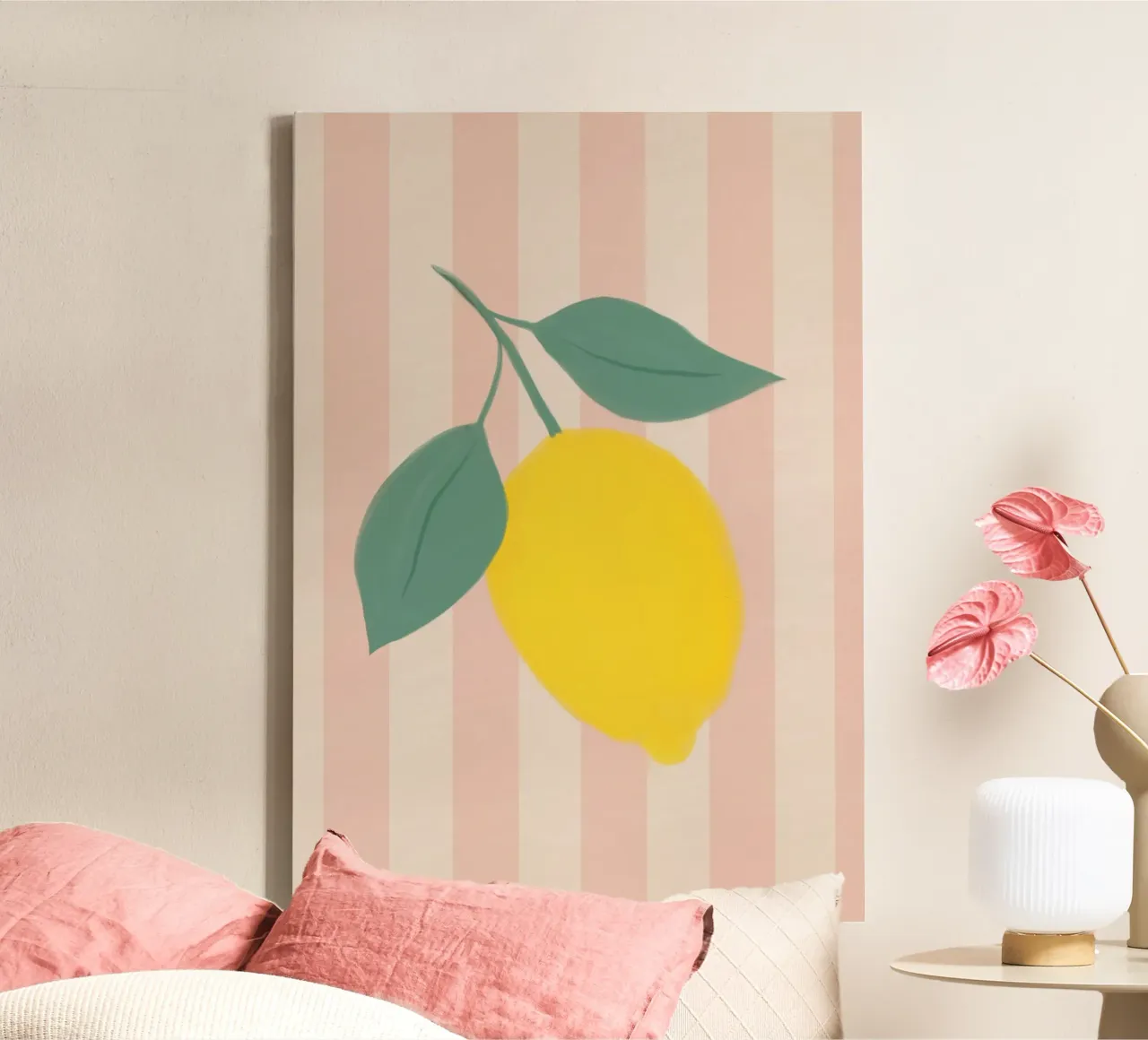 Lemon tela con Cornice a cassetta da Marosie