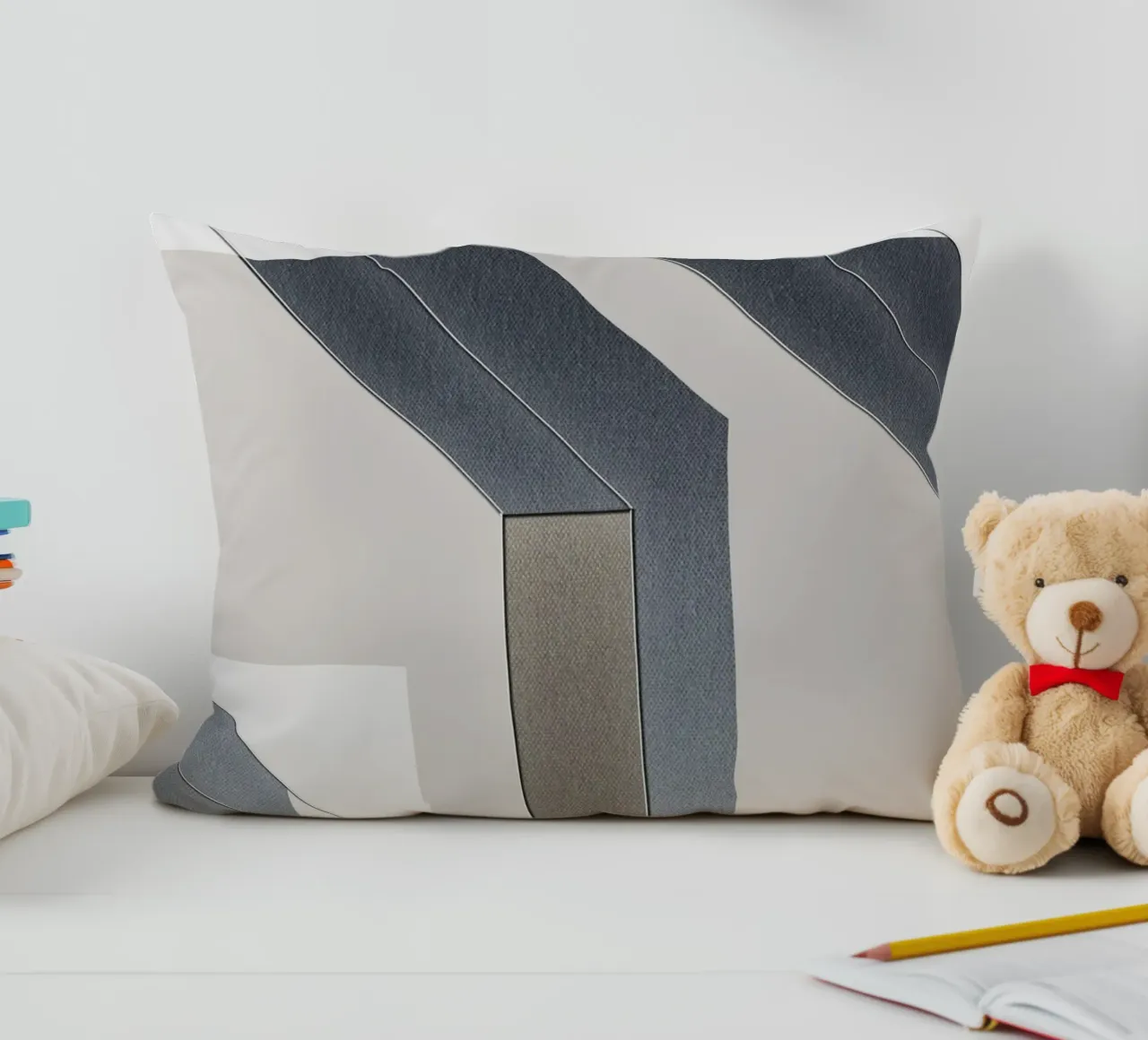 abstract geometric gray continuous cuscino da vintageshop