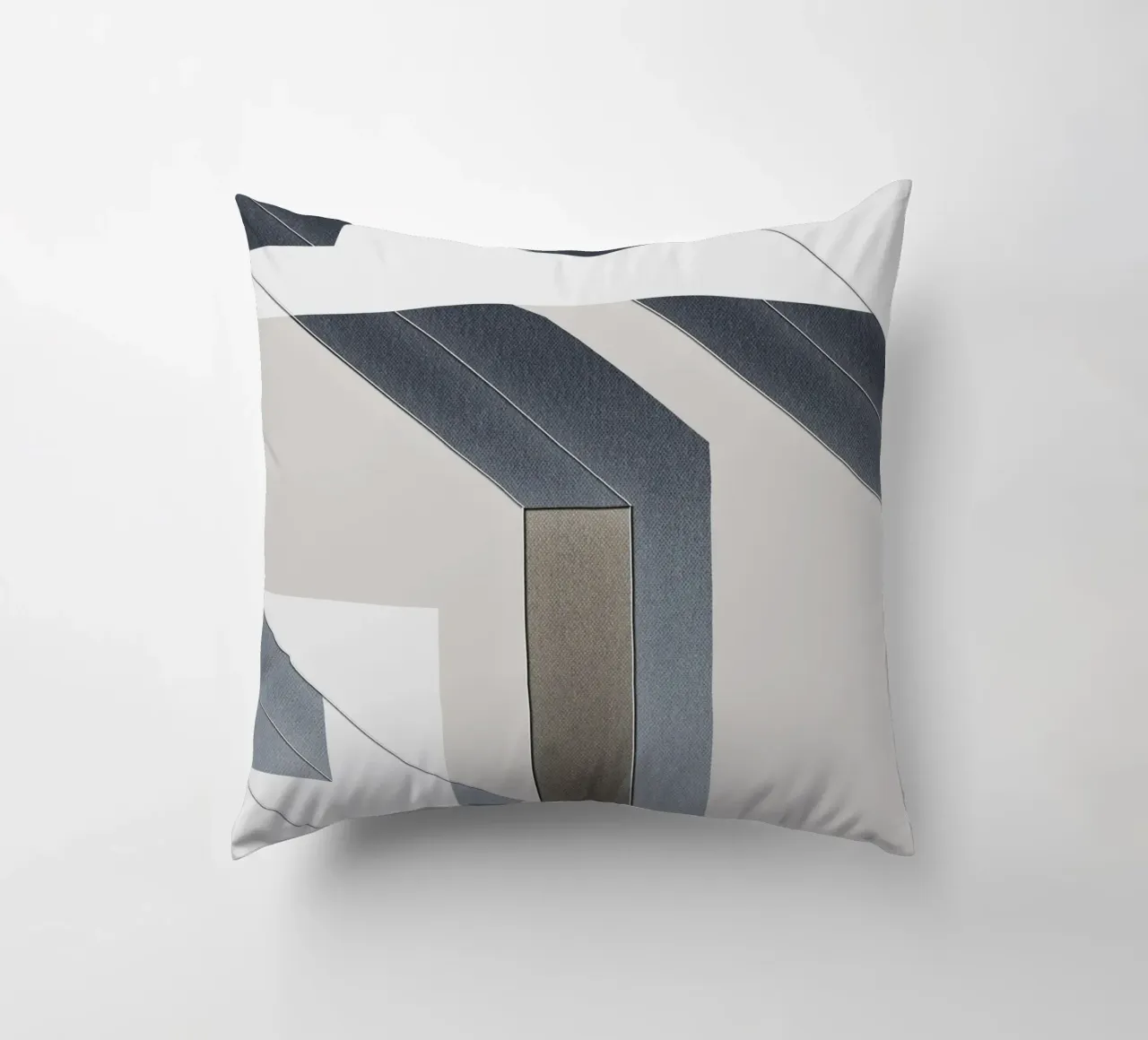 abstract geometric gray continuous cuscino da vintageshop
