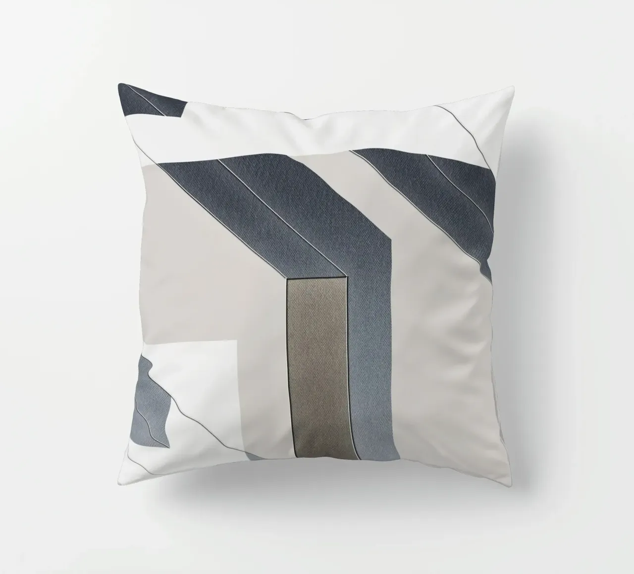 abstract geometric gray continuous cuscino da vintageshop