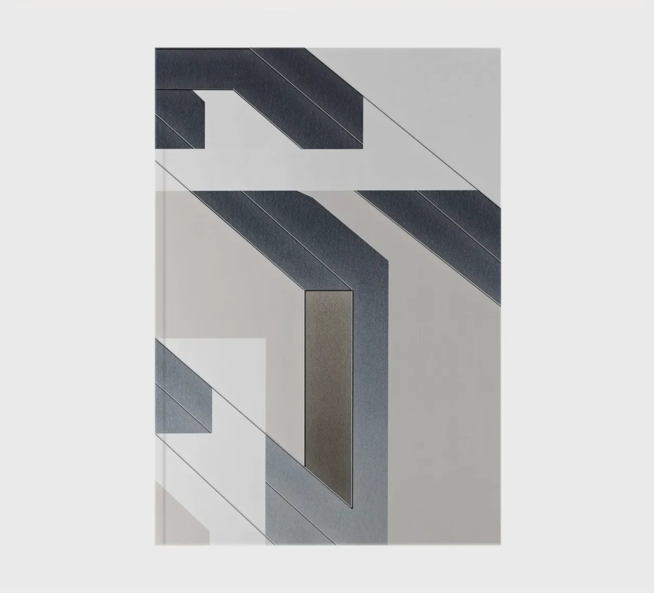 abstract geometric gray continuous notebook by vintageshop