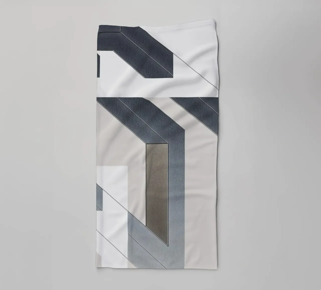 abstract geometric gray continuous asciugamano da bagno da vintageshop