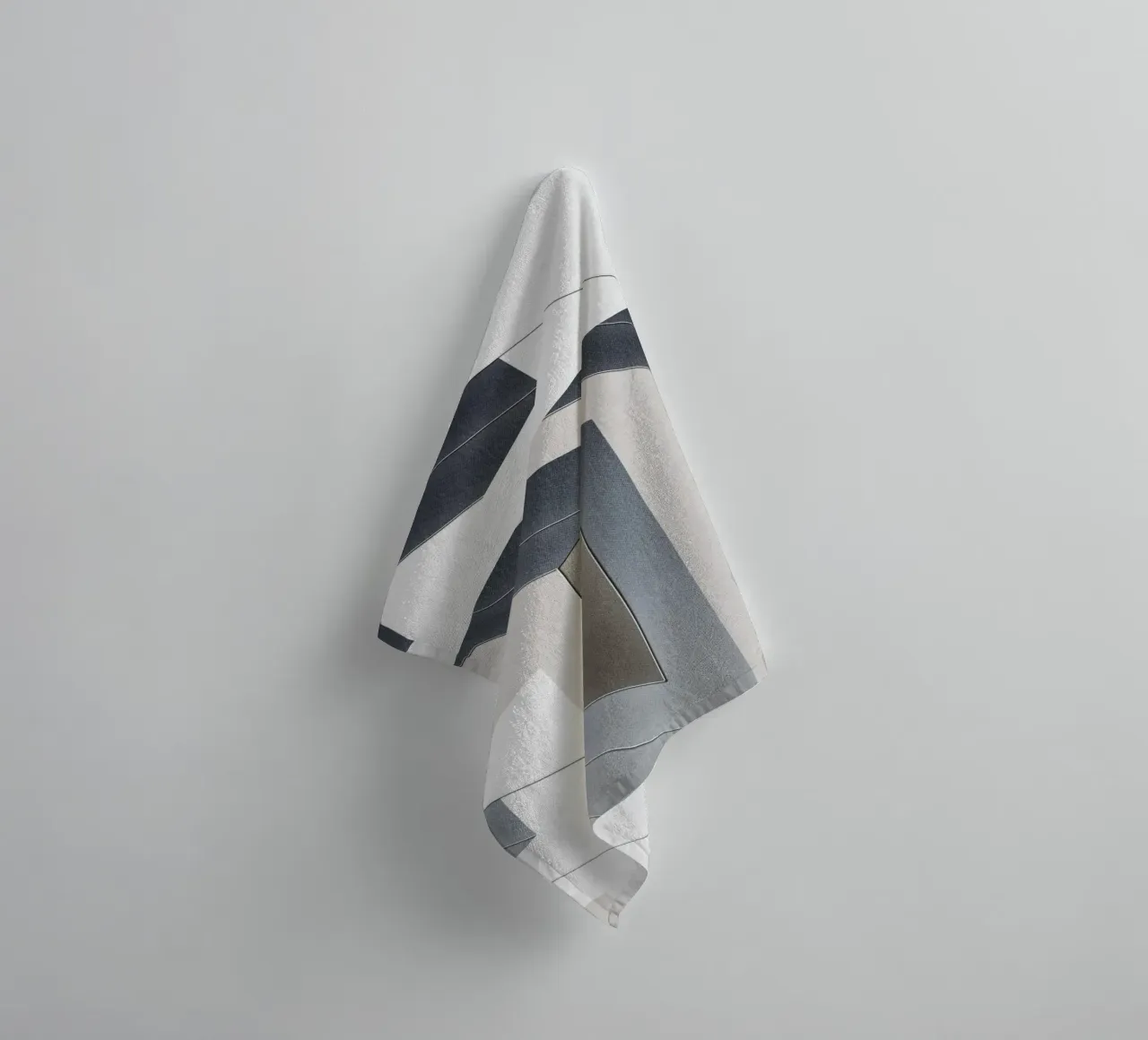 abstract geometric gray continuous towel by vintageshop